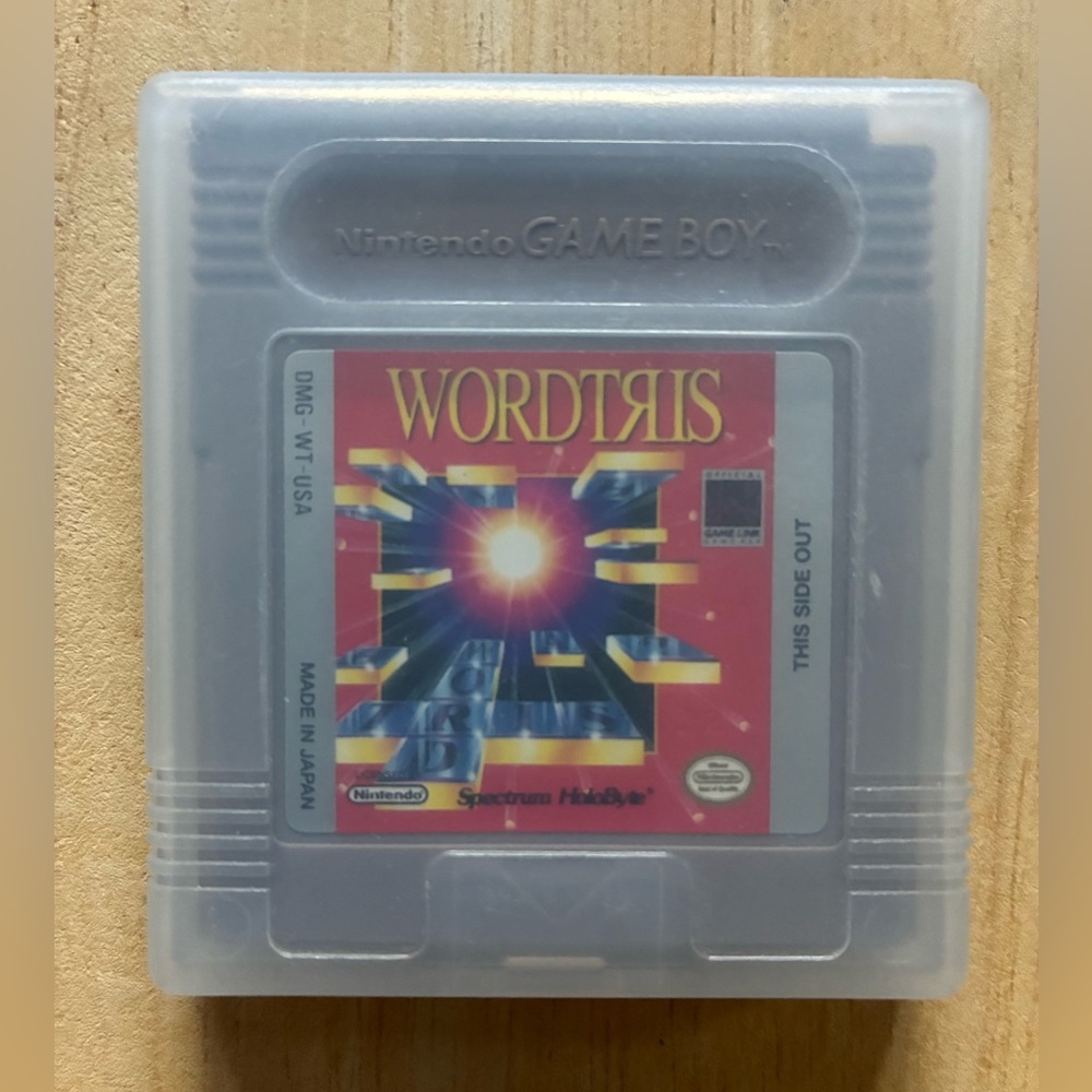 Nintendo Game Boy WORDTRIS Game With Case, Tested, Works